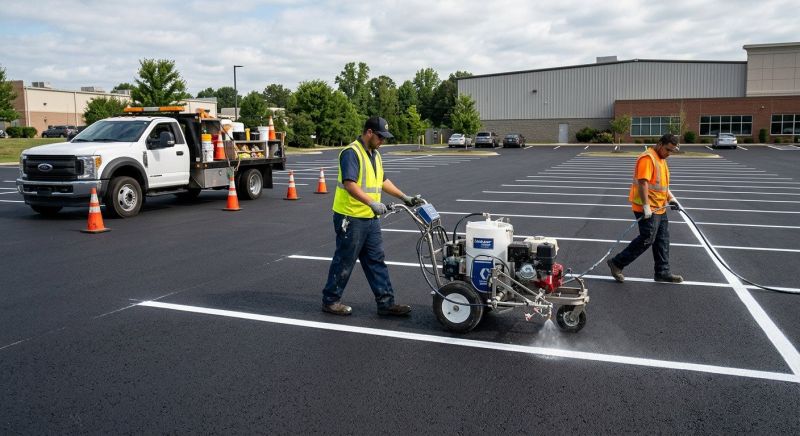 Commercial Asphalt Painting in Savannah, GA
