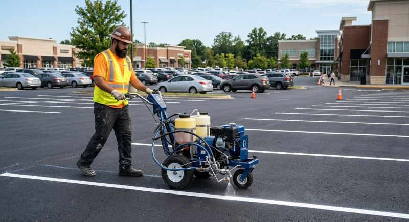 Commercial Asphalt Painting in Gwinnett County, GA
