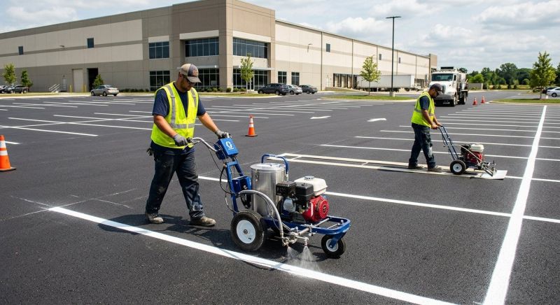 Parking Lot Painting in Savannah, GA