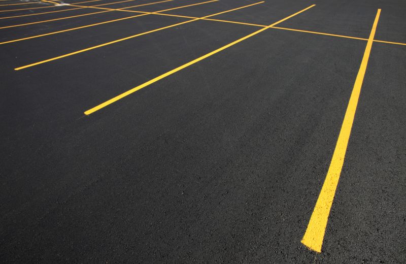 Recently Painted Parking Lot